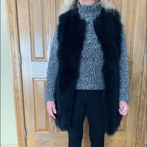 Black fur vest( not faux)